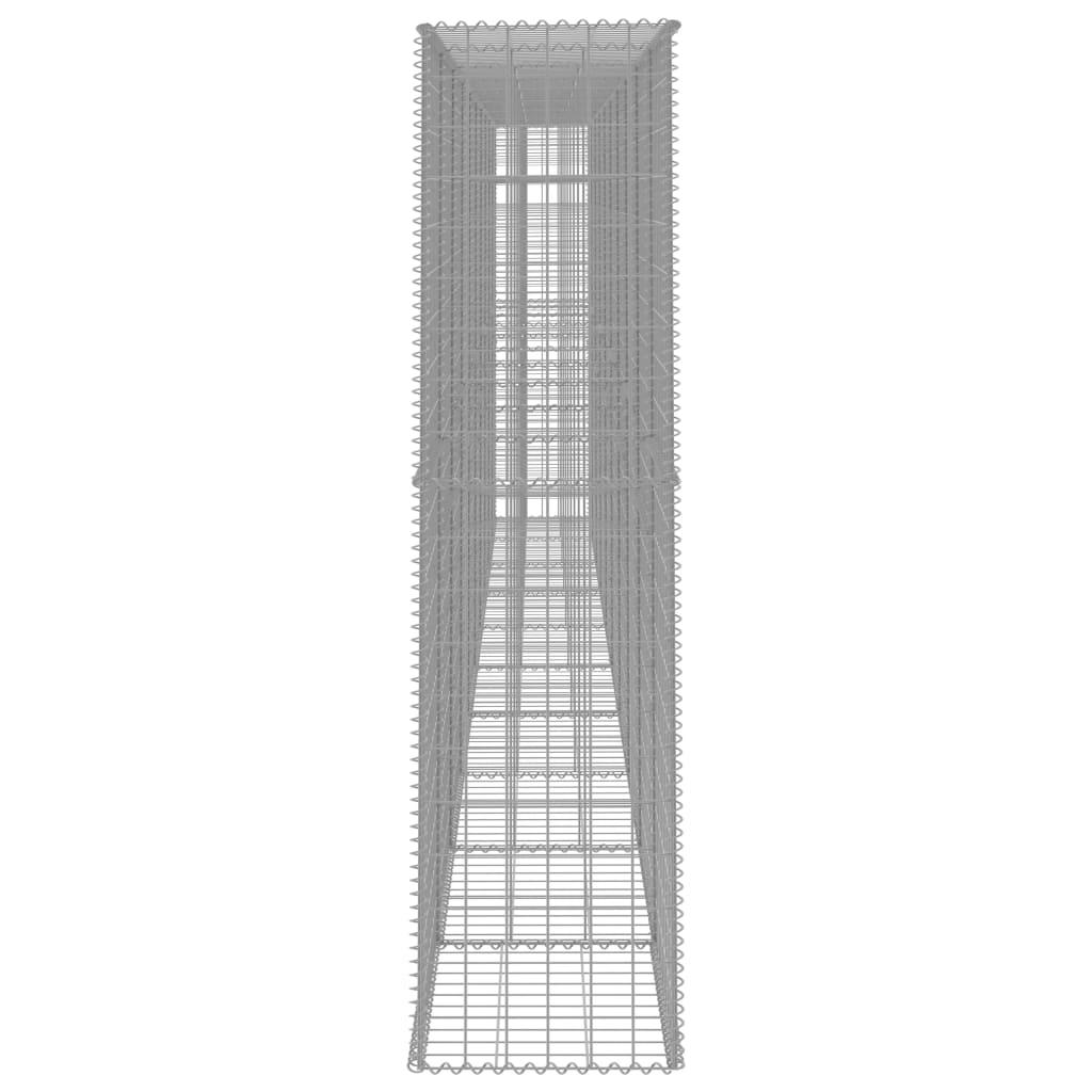 horganyzott acél gabion fal fedéllel 600 x 50 x 200 cm