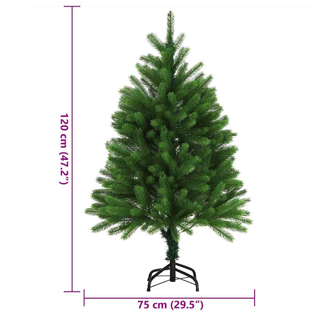 zöld műkarácsonyfa élethű tűlevelekkel 120 cm