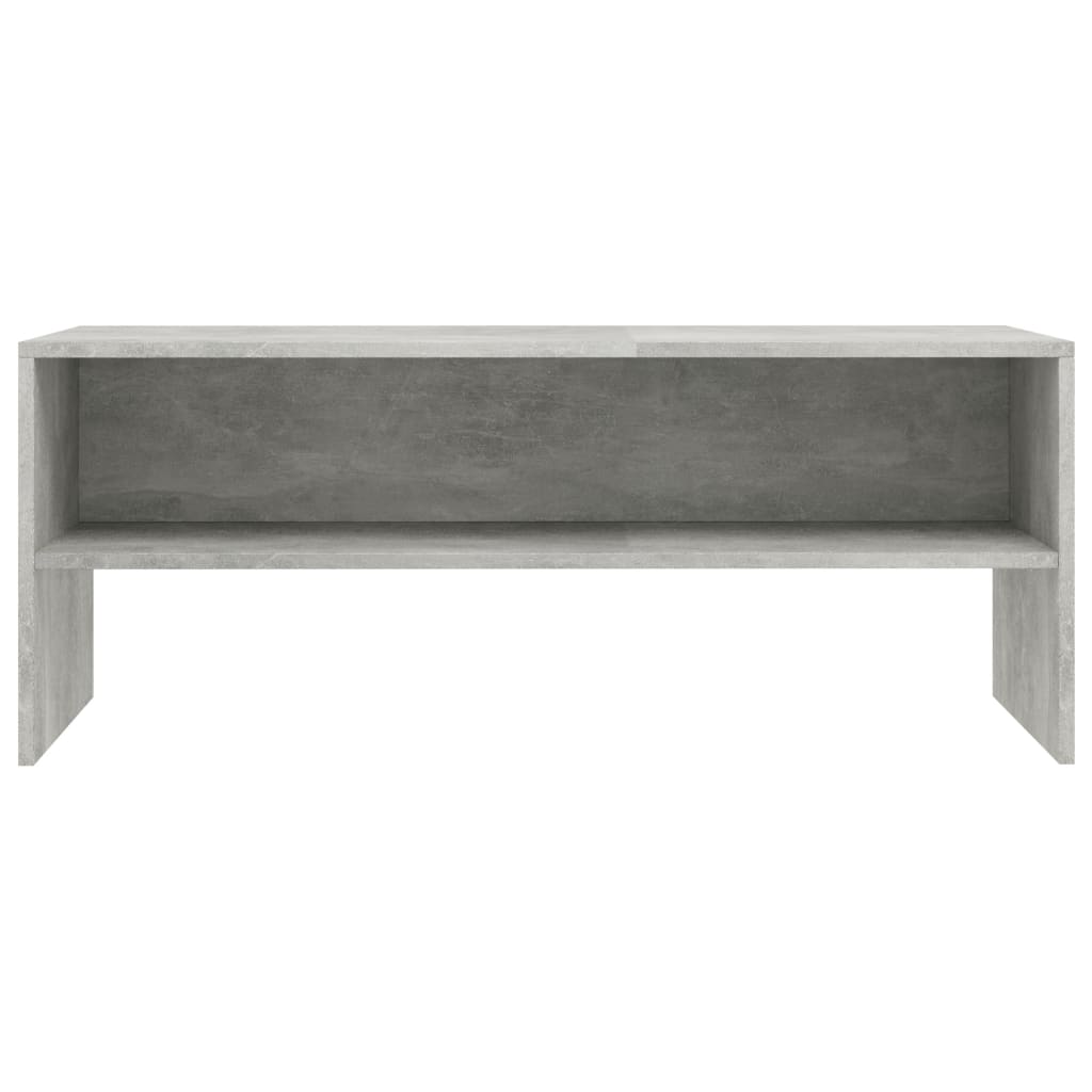 betonszürke szerelt fa TV-szekrény 100 x 40 x 40 cm