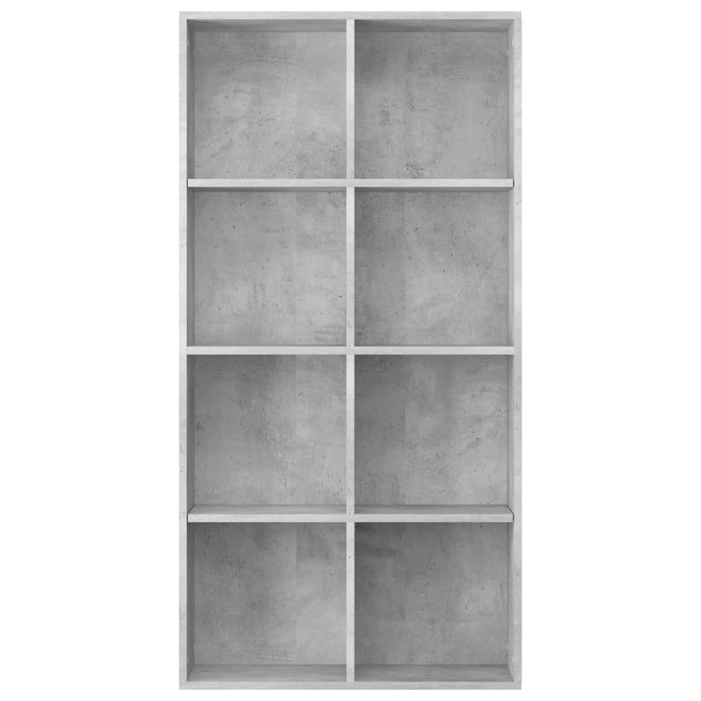betonszürke szerelt fa könyv-/tálalószekrény 66 x 30 x 130 cm