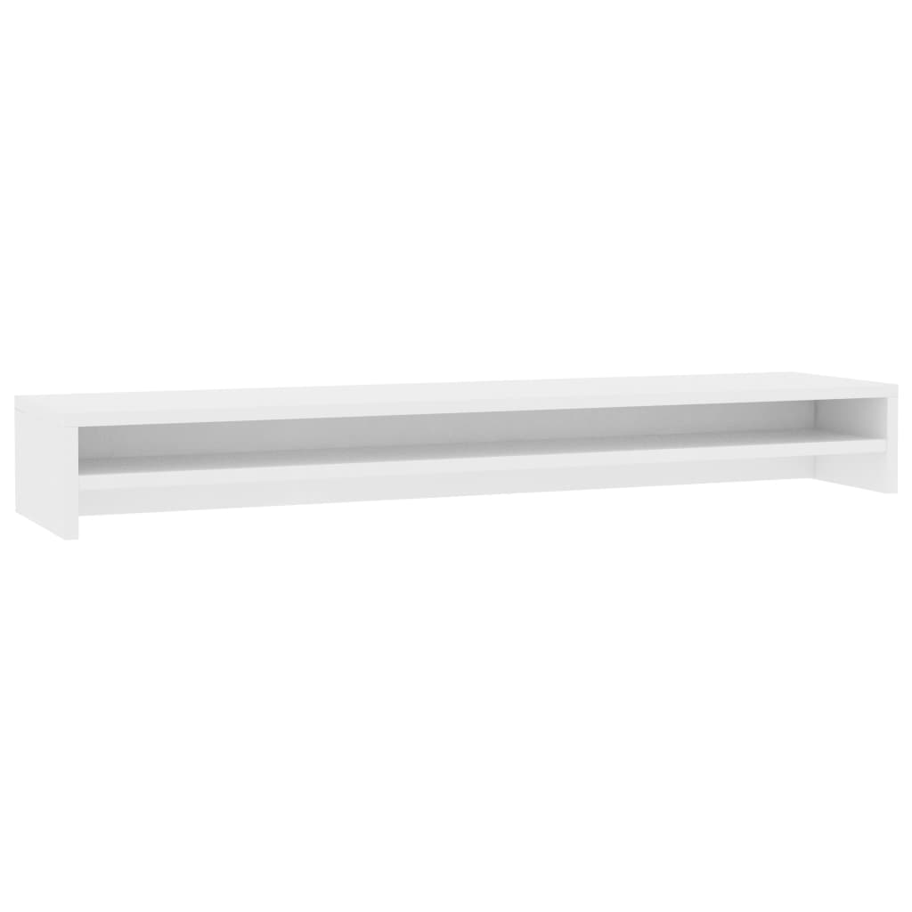 fehér szerelt fa monitorállvány 100 x 24 x 13 cm