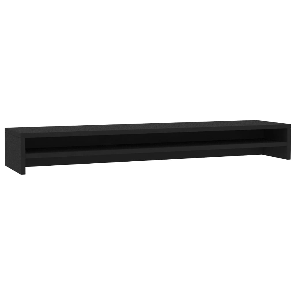 fekete szerelt fa monitorállvány 100 x 24 x 13 cm