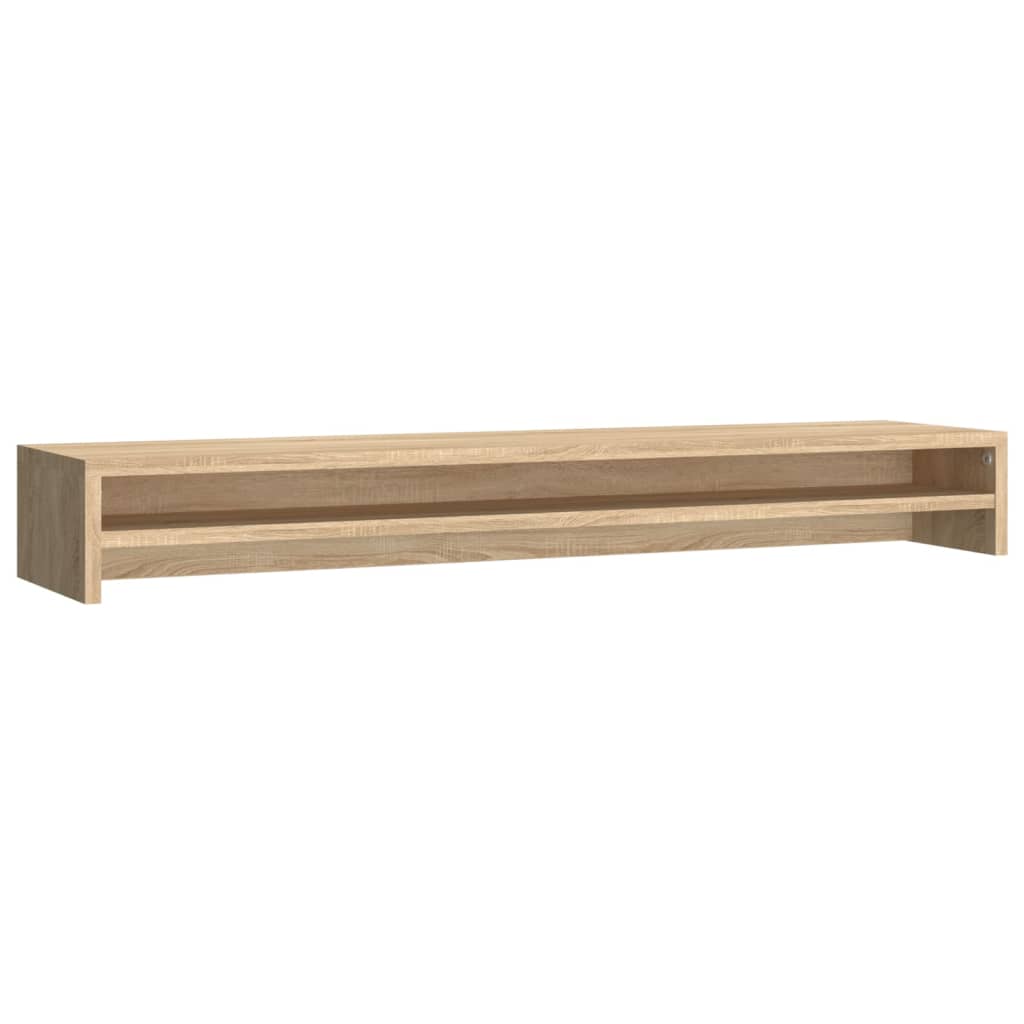 sonoma tölgy színű szerelt fa monitorállvány 100 x 24 x 13 cm