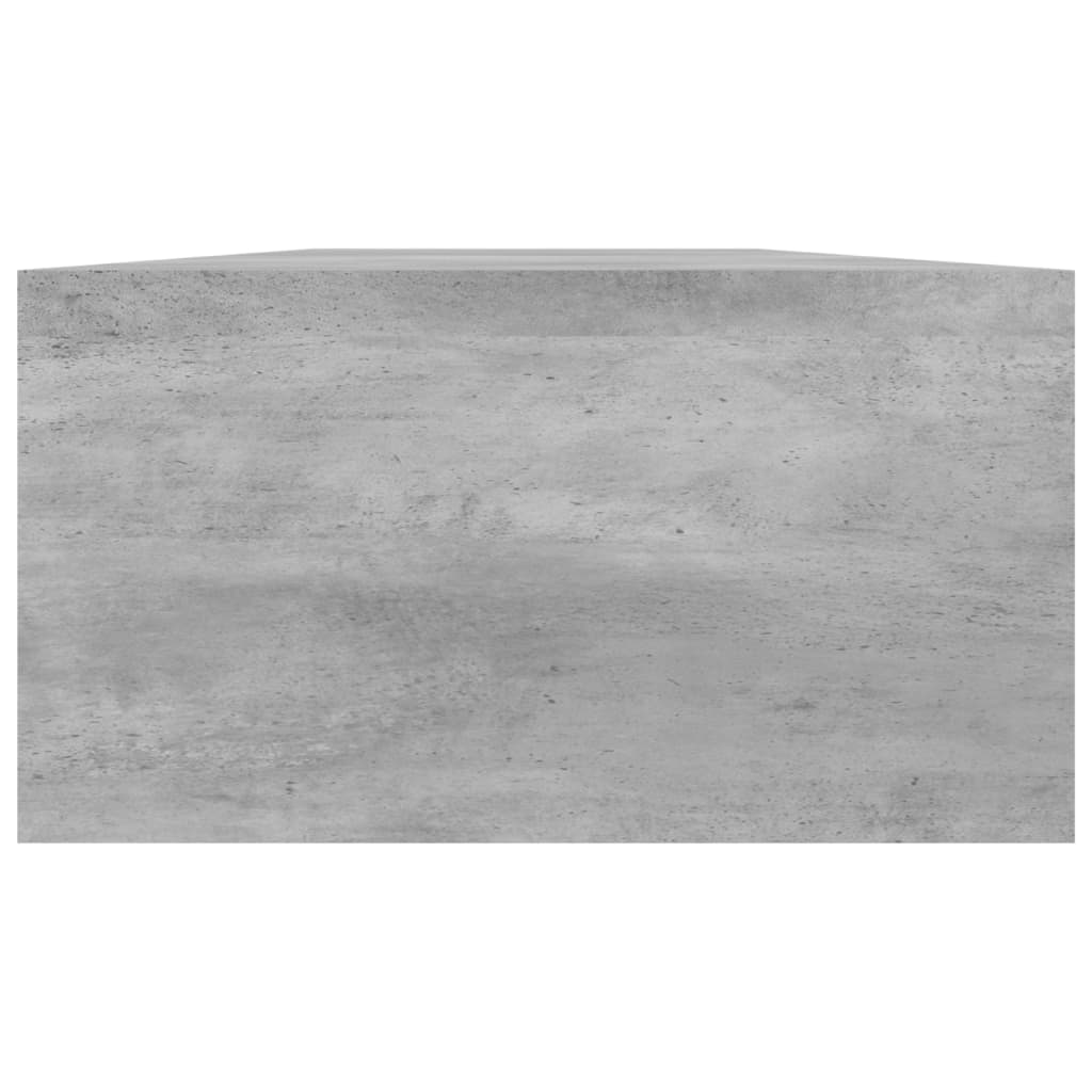 betonszürke szerelt fa monitorállvány 100 x 24 x 13 cm