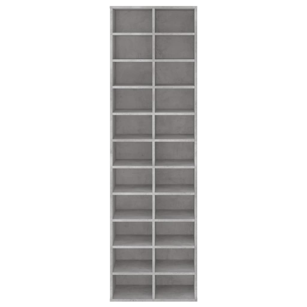 betonszürke szerelt fa cipősszekrény 54 x 34 x 183 cm