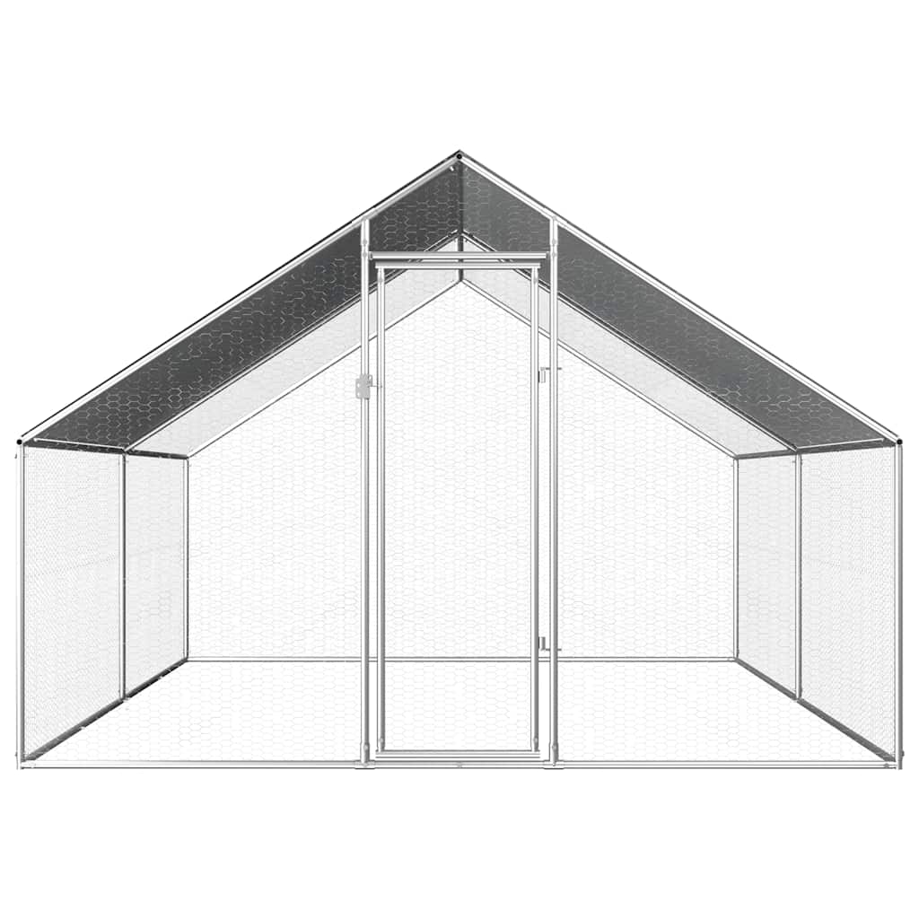 kültéri horganyzott acél tyúkól 2,75 x 4 x 1,92 m