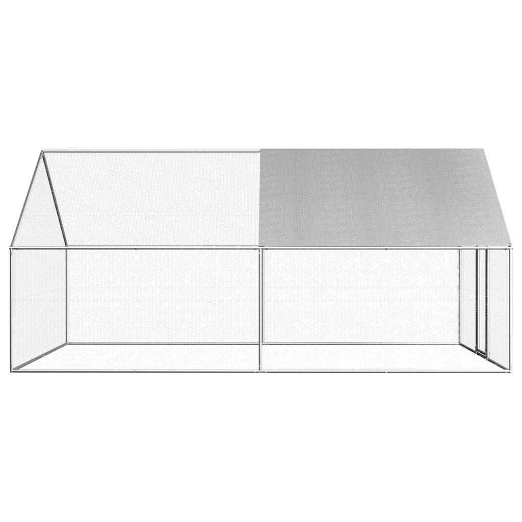 kültéri horganyzott acél tyúkól 2,75 x 4 x 1,92 m