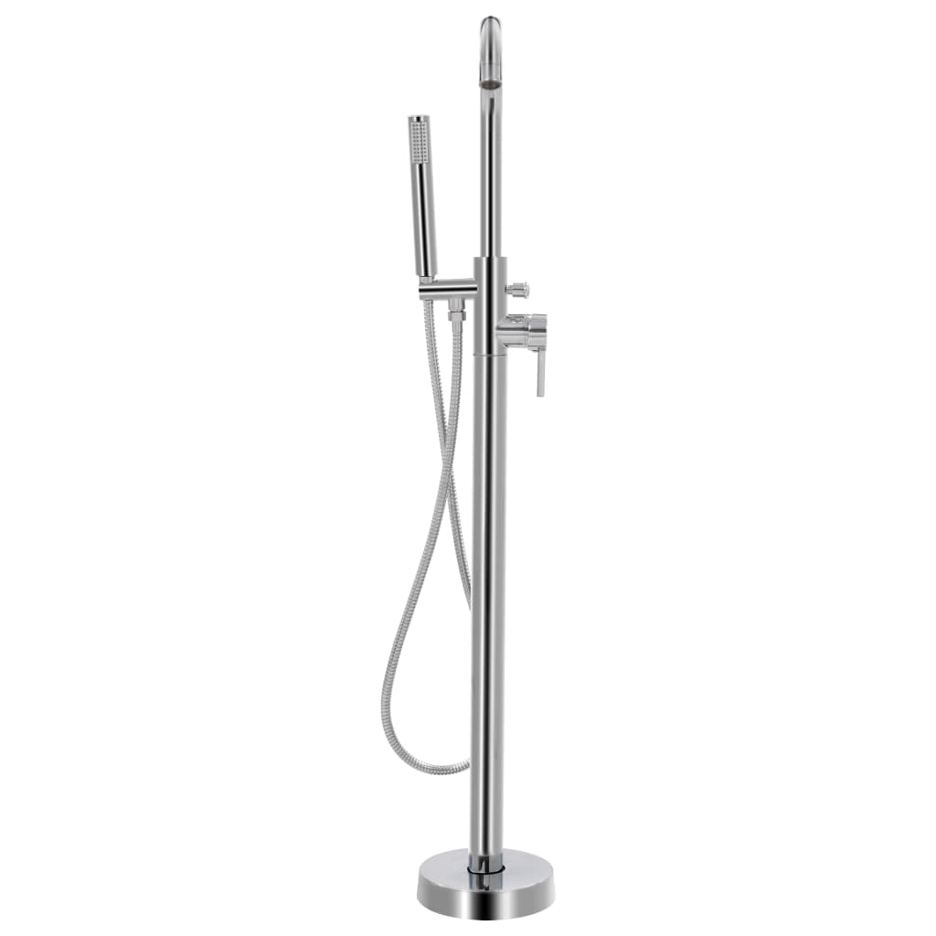 szabadon álló rozsdamentes acél kádtöltő csaptelep 118,5 cm