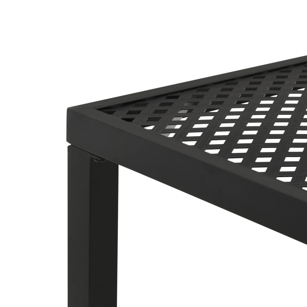 fekete acél kerti asztal 180 x 83 x 72 cm