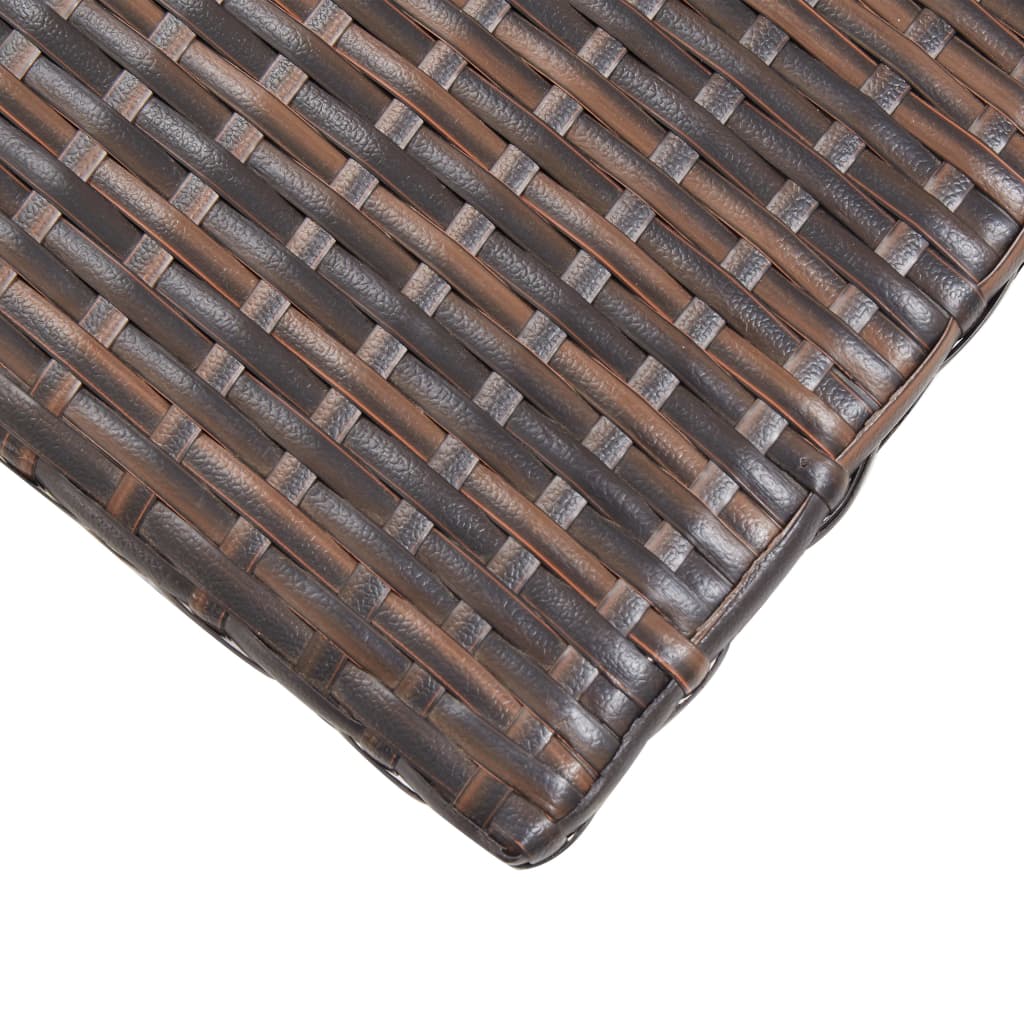 barna polyrattan teázóasztal 50 x 50 x 47 cm