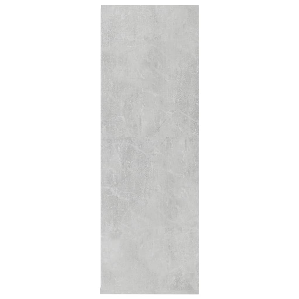 betonszürke szerelt fa cipőtartó 54 x 34 x 100,5 cm