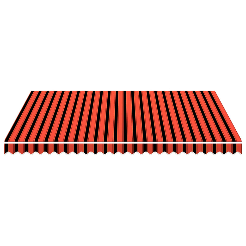 narancssárga és barna vászon napellenző tető 350 x 250 cm
