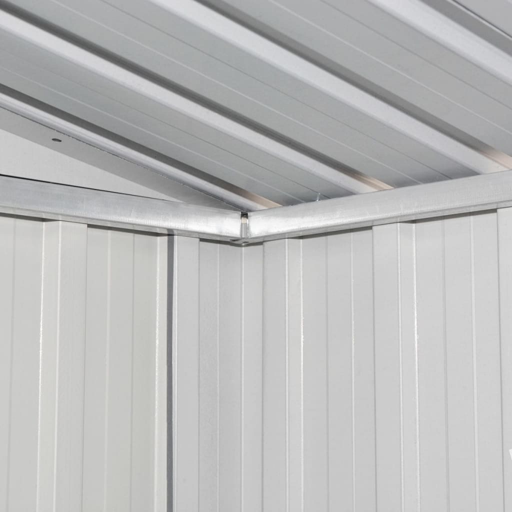 barna acél kerti fészer 204 x 132 x 186 cm