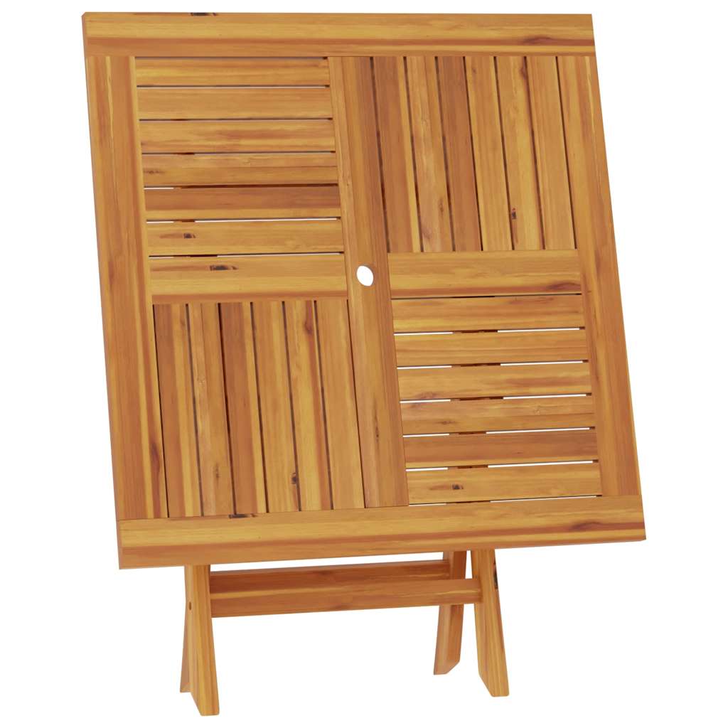 összecsukható tömör tíkfa kerti asztal 85 x 85 x 76 cm