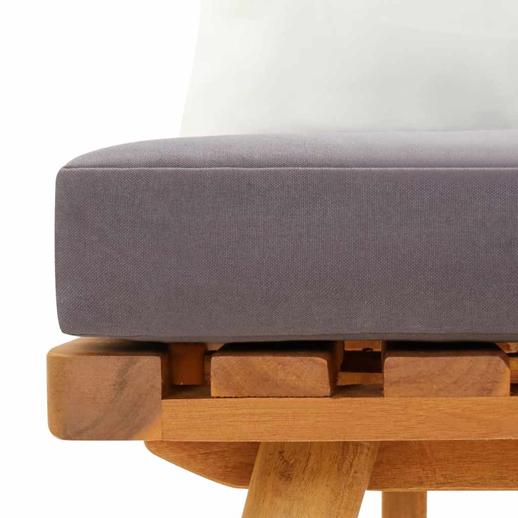 tömör akácfa kerti pad párnákkal 115 cm