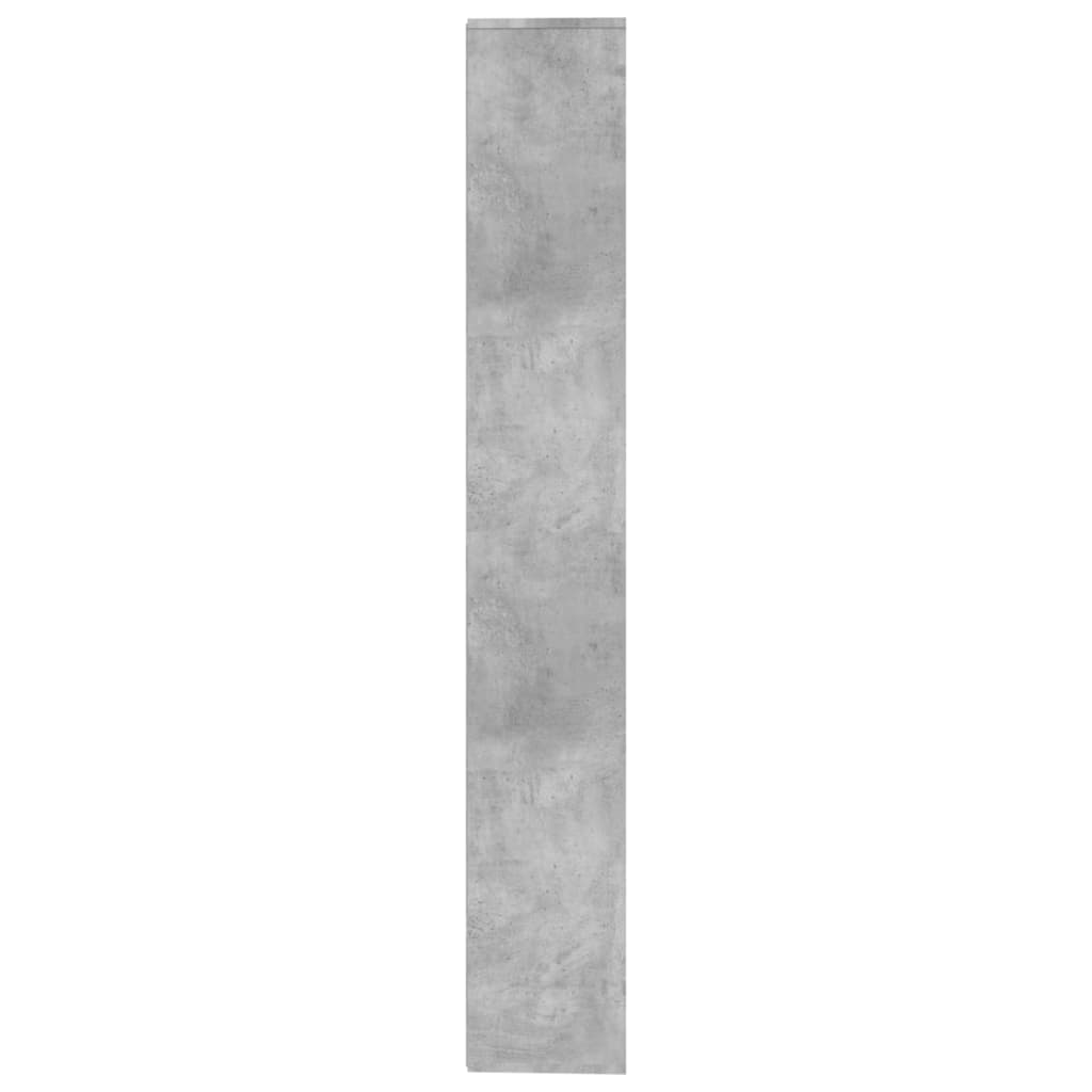 betonszürke szerelt fa könyvszekrény/térelválasztó 155x24x160cm