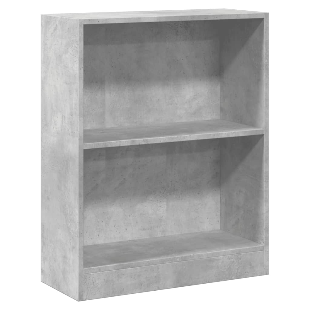 betonszürke szerelt fa könyvespolc 60 x 24 x 76 cm