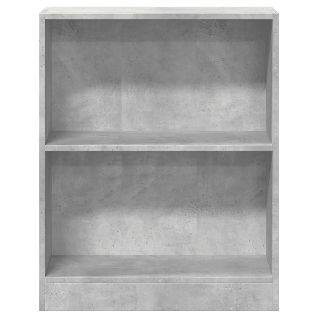 betonszürke szerelt fa könyvespolc 60 x 24 x 76 cm