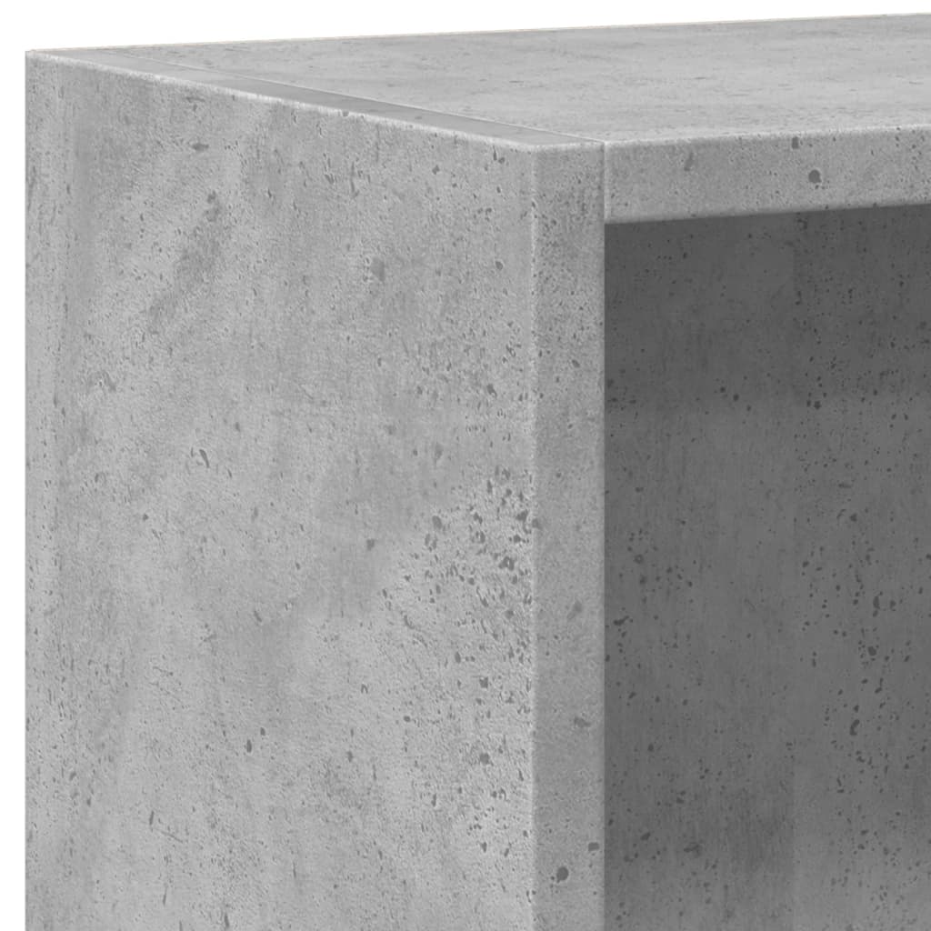 betonszürke szerelt fa könyvespolc 60 x 24 x 76 cm