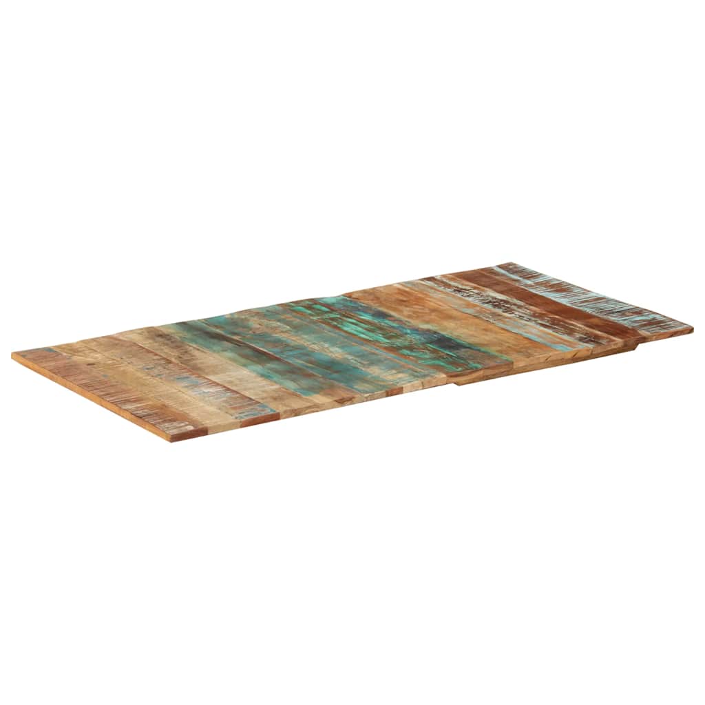 négyszögű tömör újrahasznosított fa asztallap 60x120cm 15-16mm