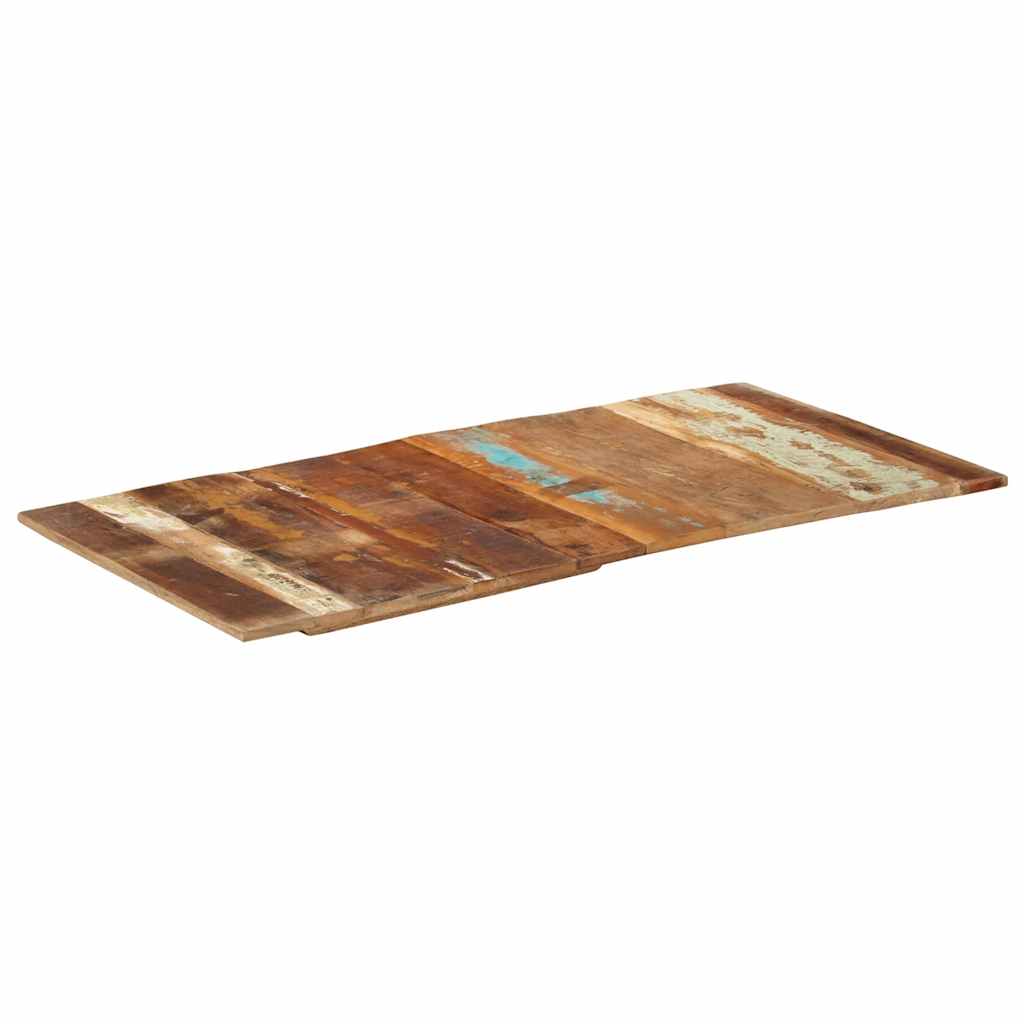 négyszögű tömör újrahasznosított fa asztallap 60x120cm 15-16mm