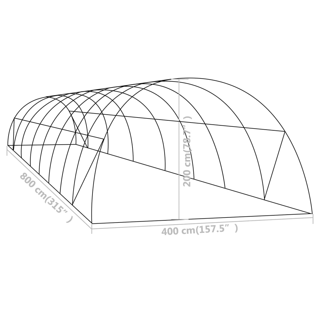 melegház 32 m² 8 x 4 x 2 m