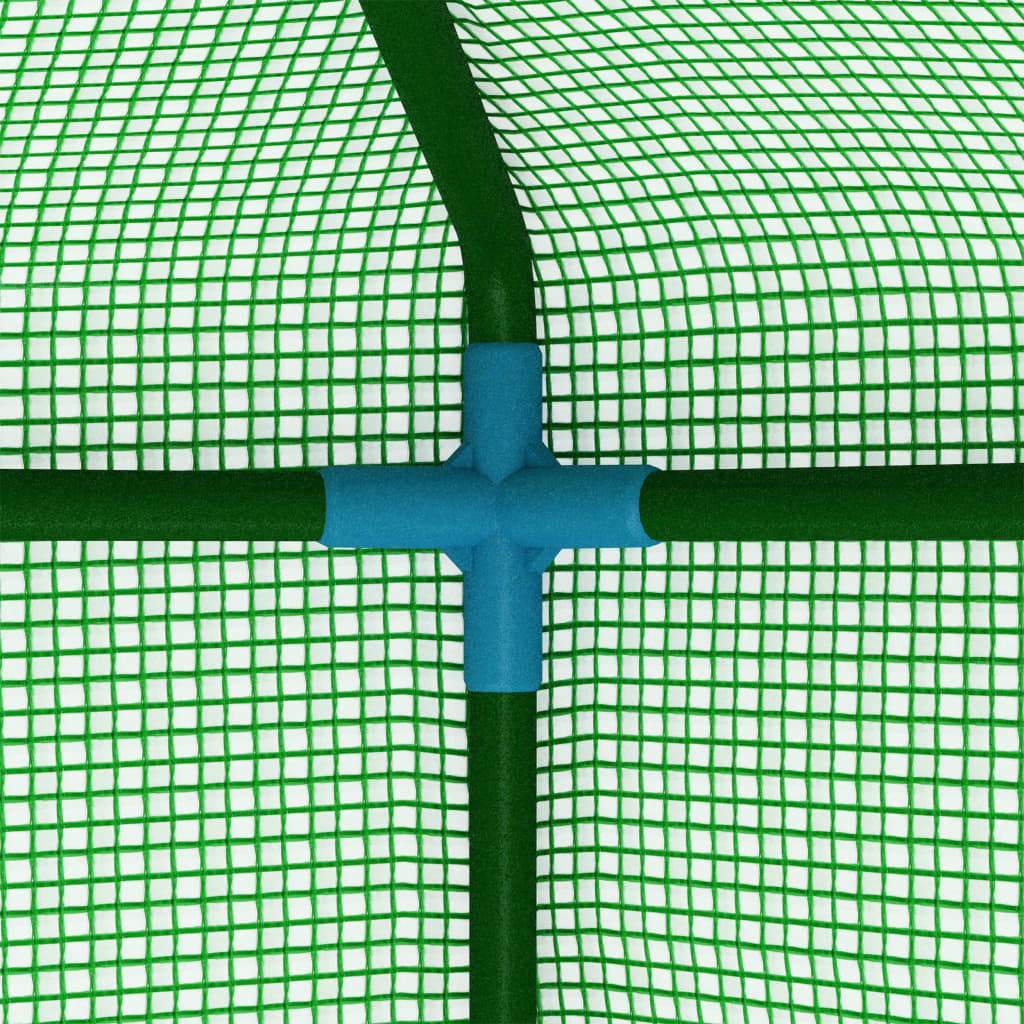 acél melegház polcokkal 227 x 223 cm