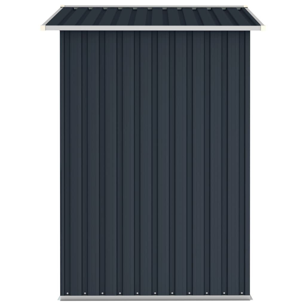 antracitszürke horganyzott acél kerti fészer 205 x 129 x 183 cm