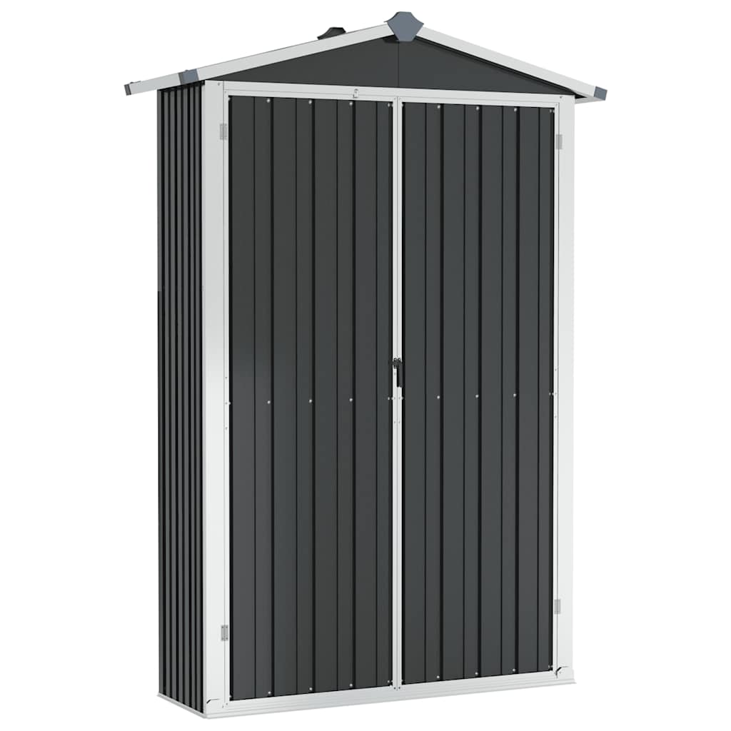 antracitszürke horganyzott acél kerti fészer 116x45x175 cm