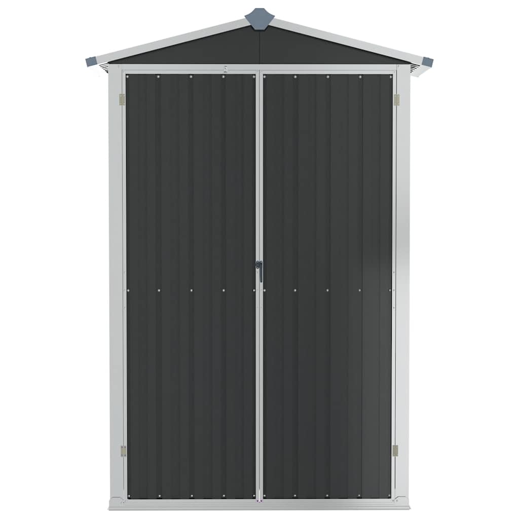 antracitszürke horganyzott acél kerti fészer 116x45x175 cm