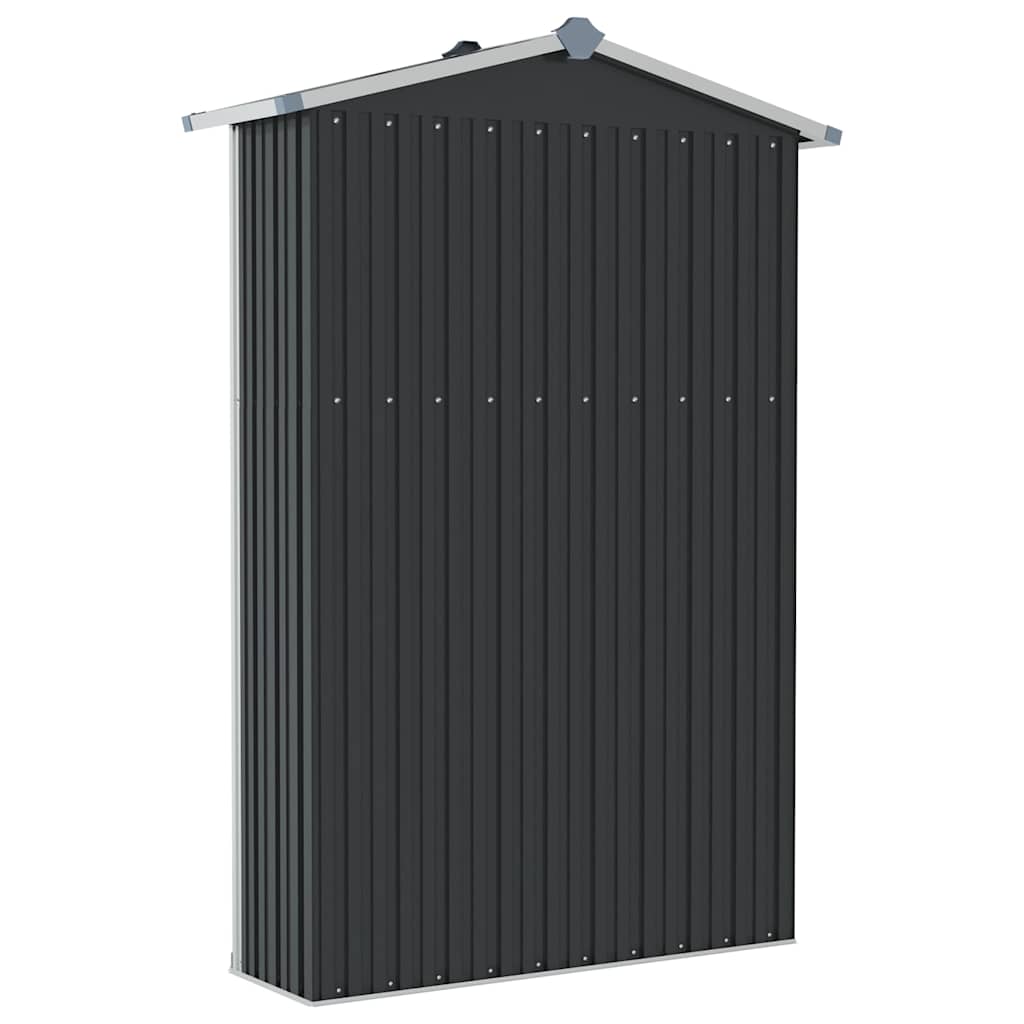 antracitszürke horganyzott acél kerti fészer 116x45x175 cm