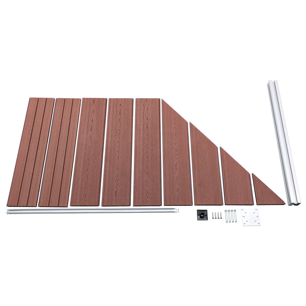 barna WPC kerítéspanel 95 x (105-180) cm
