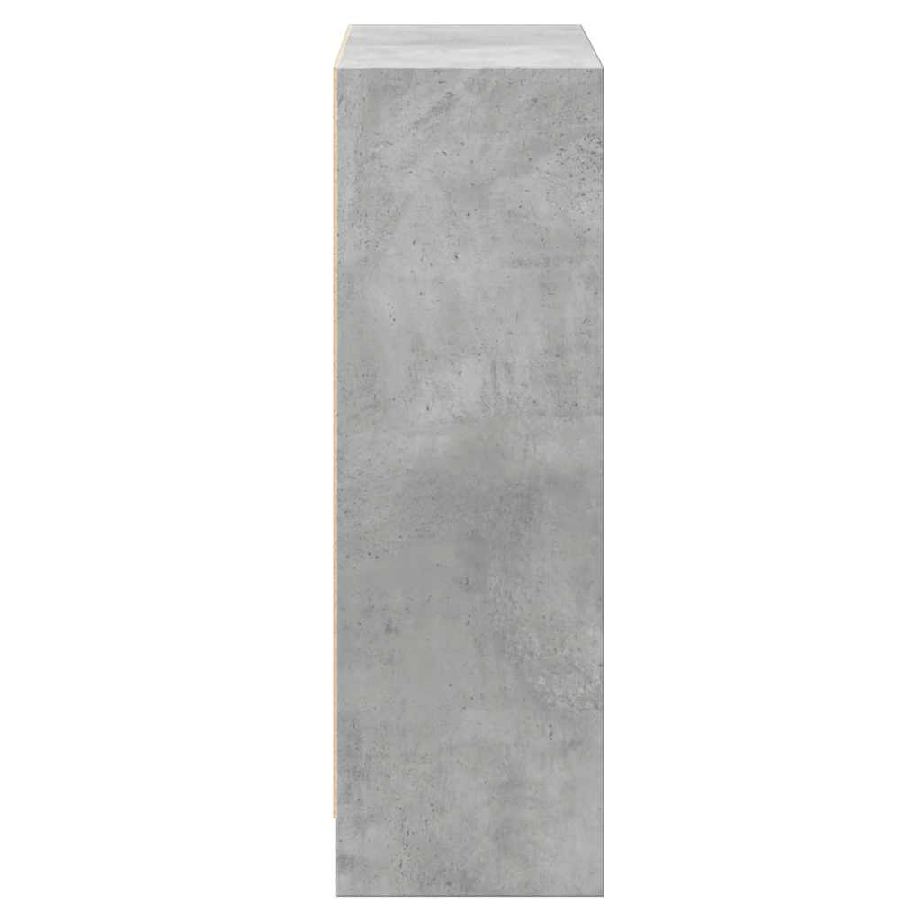 betonszürke forgácslap könyvespolc 80 x 24 x 75 cm