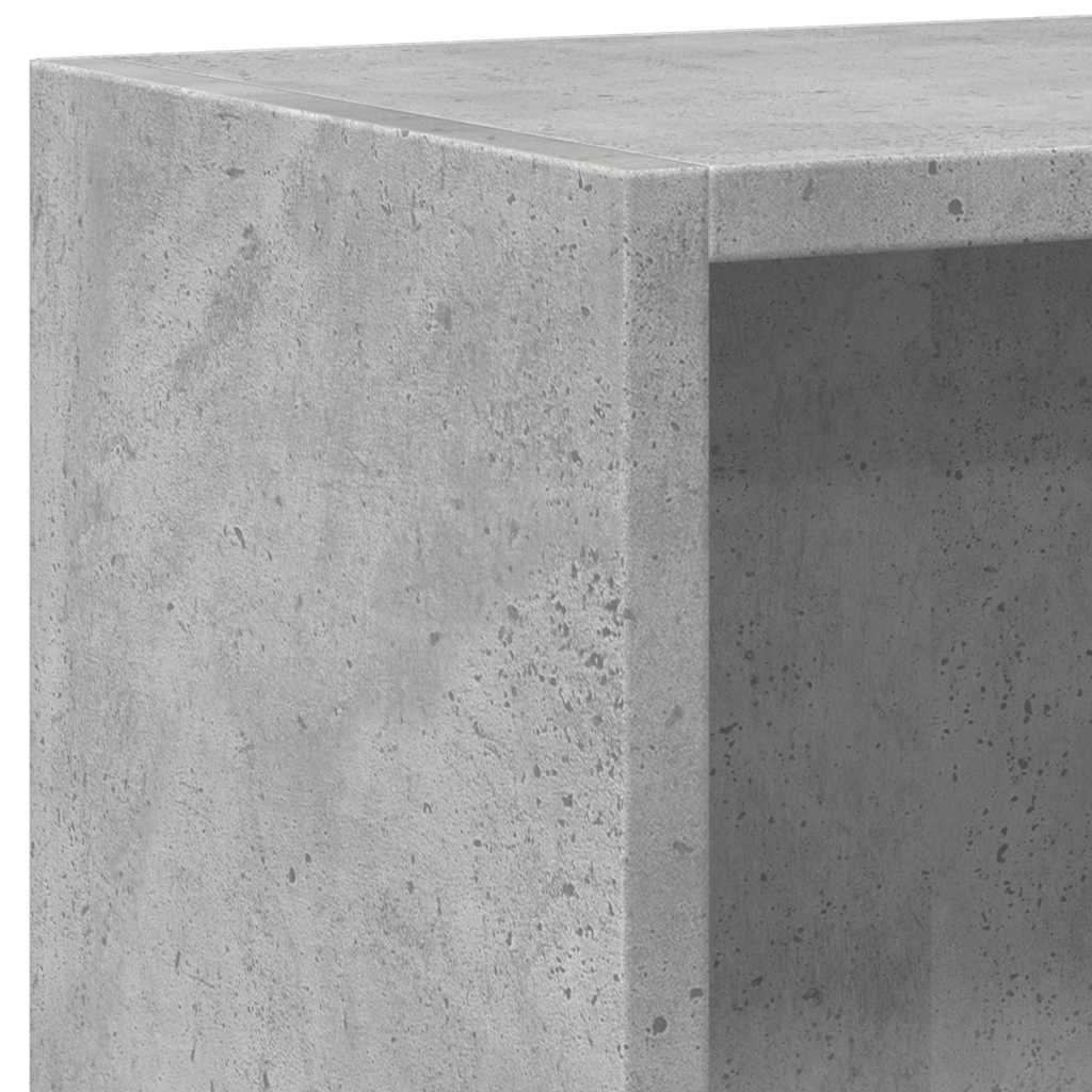 betonszürke forgácslap könyvespolc 80 x 24 x 75 cm