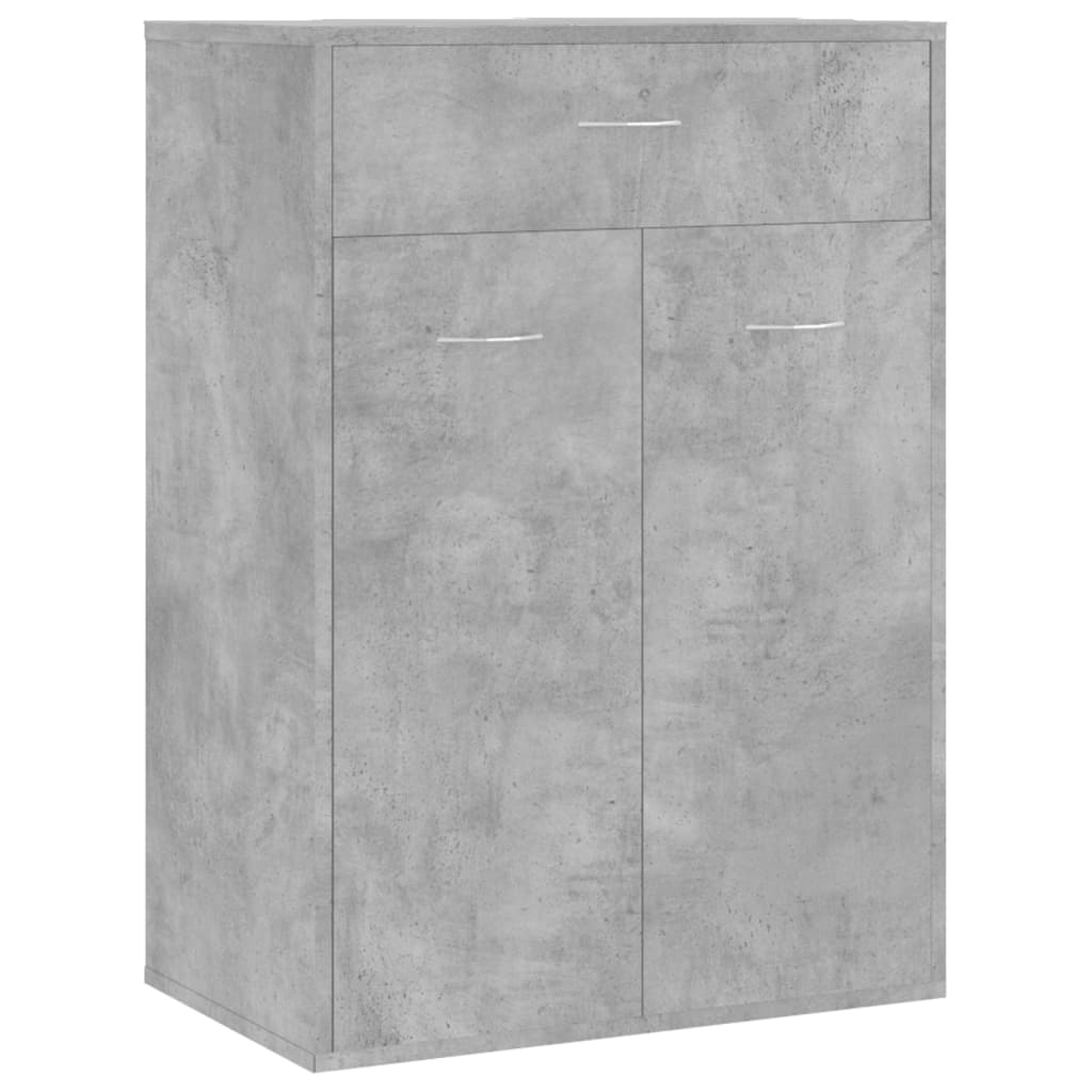 betonszürke szerelt fa cipősszekrény 60 x 35 x 84 cm