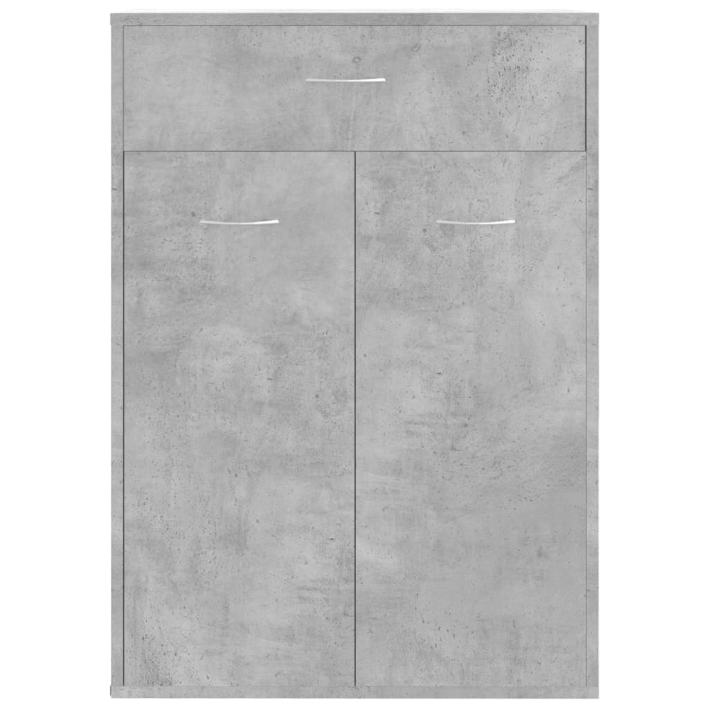 betonszürke szerelt fa cipősszekrény 60 x 35 x 84 cm