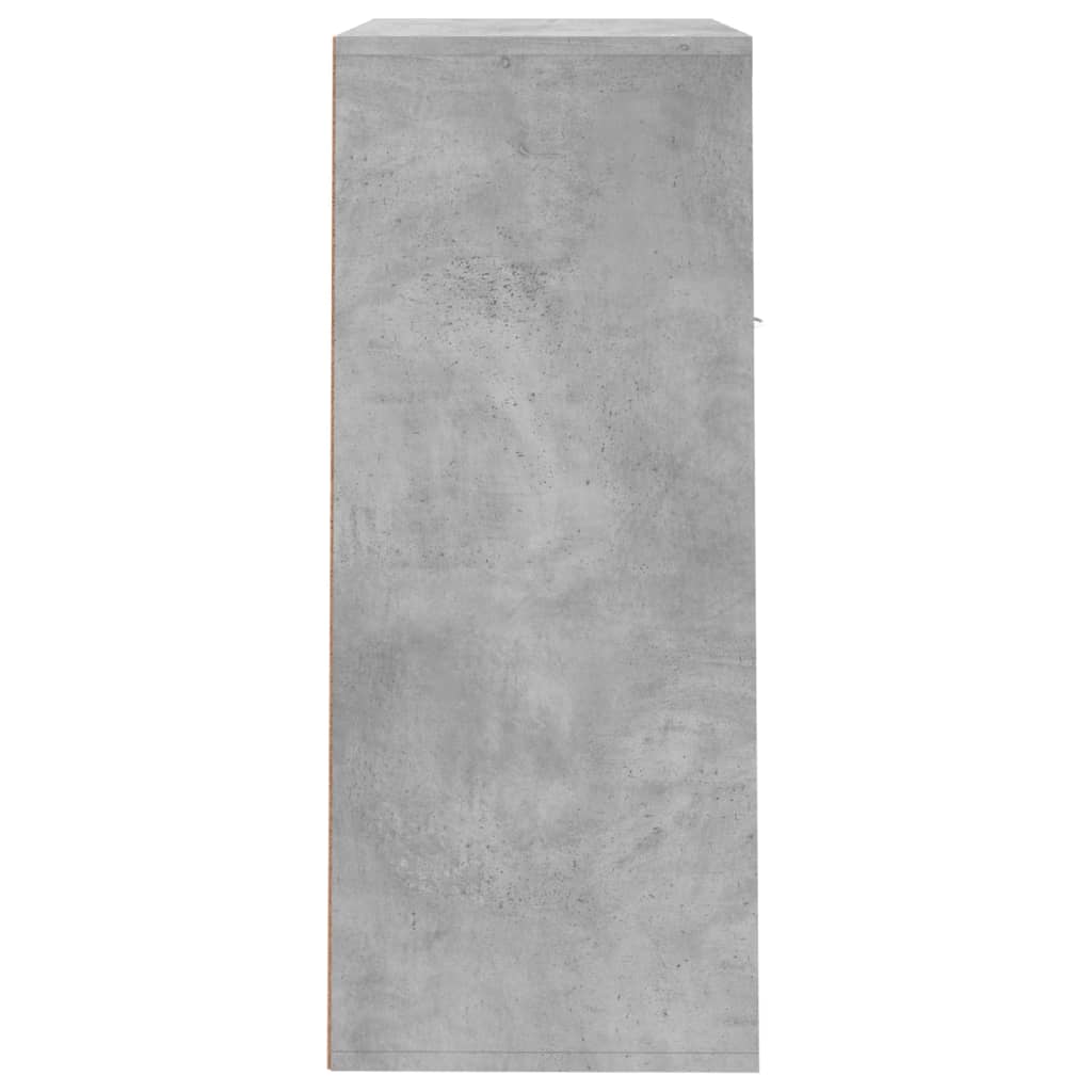 betonszürke szerelt fa cipősszekrény 60 x 35 x 84 cm