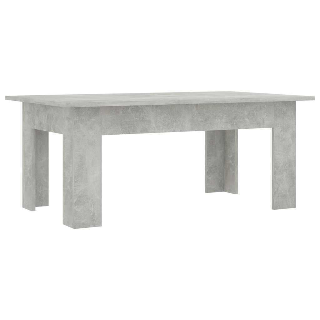 betonszürke szerelt fa dohányzóasztal 100 x 60 x 42 cm