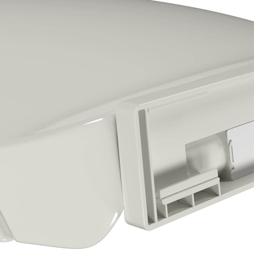 szürke ovális WC-ülőke lassan csukódó fedéllel