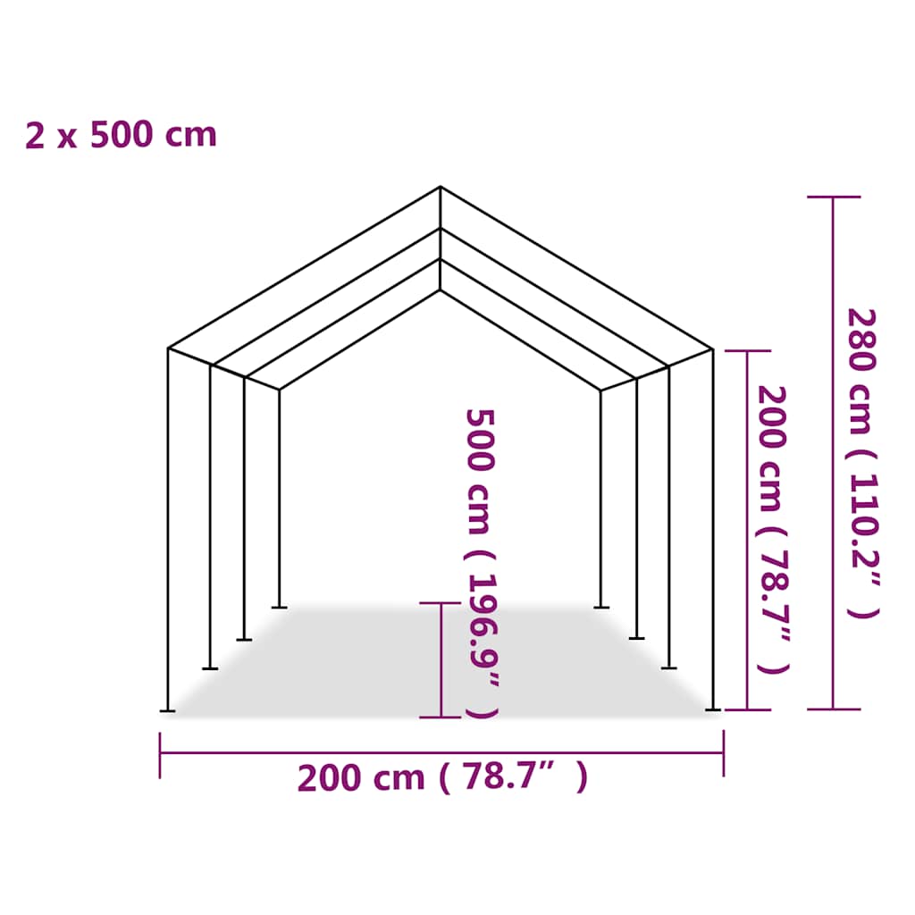 fehér PE partisátor 2 x 5 m