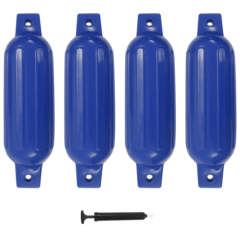 4 darab kék PVC csónak lökhárító 41 x 11,5 cm