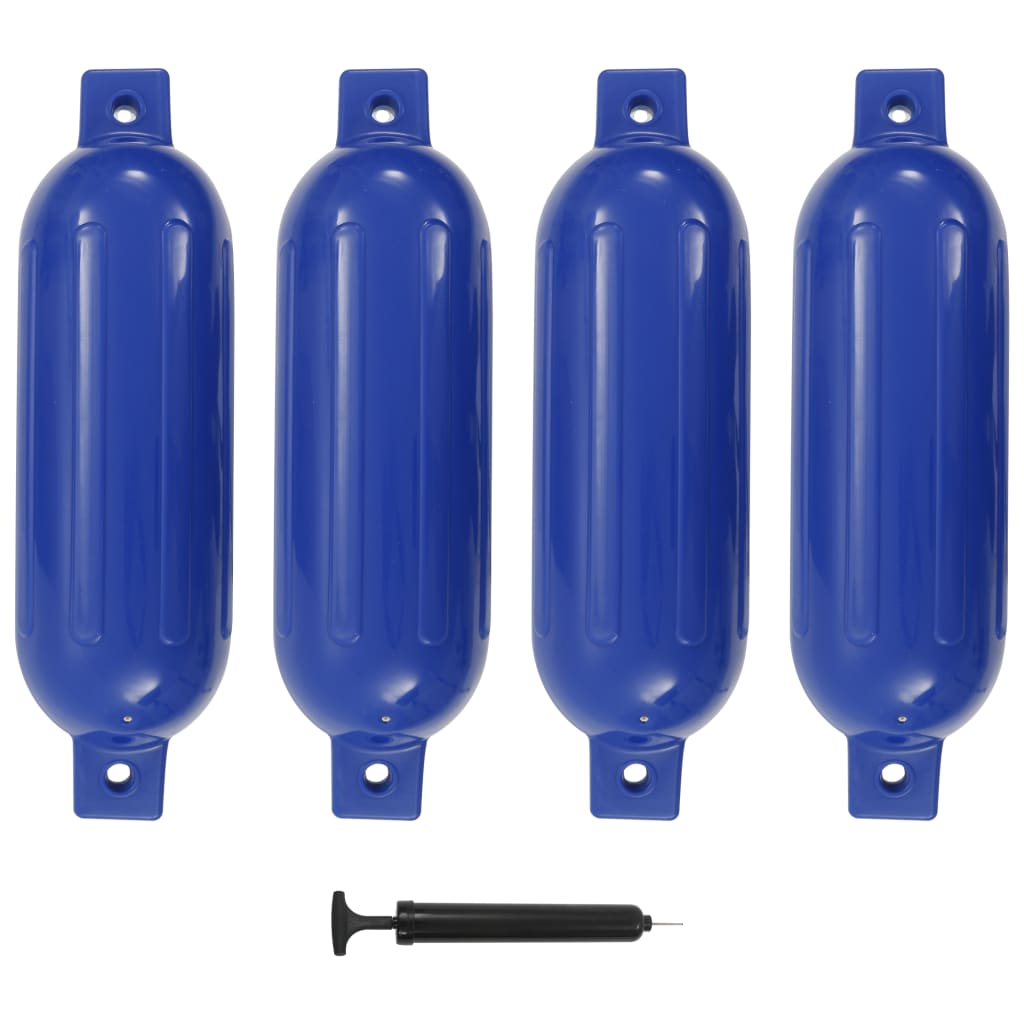 4 darab kék PVC csónak lökhárító 51 x 14 cm