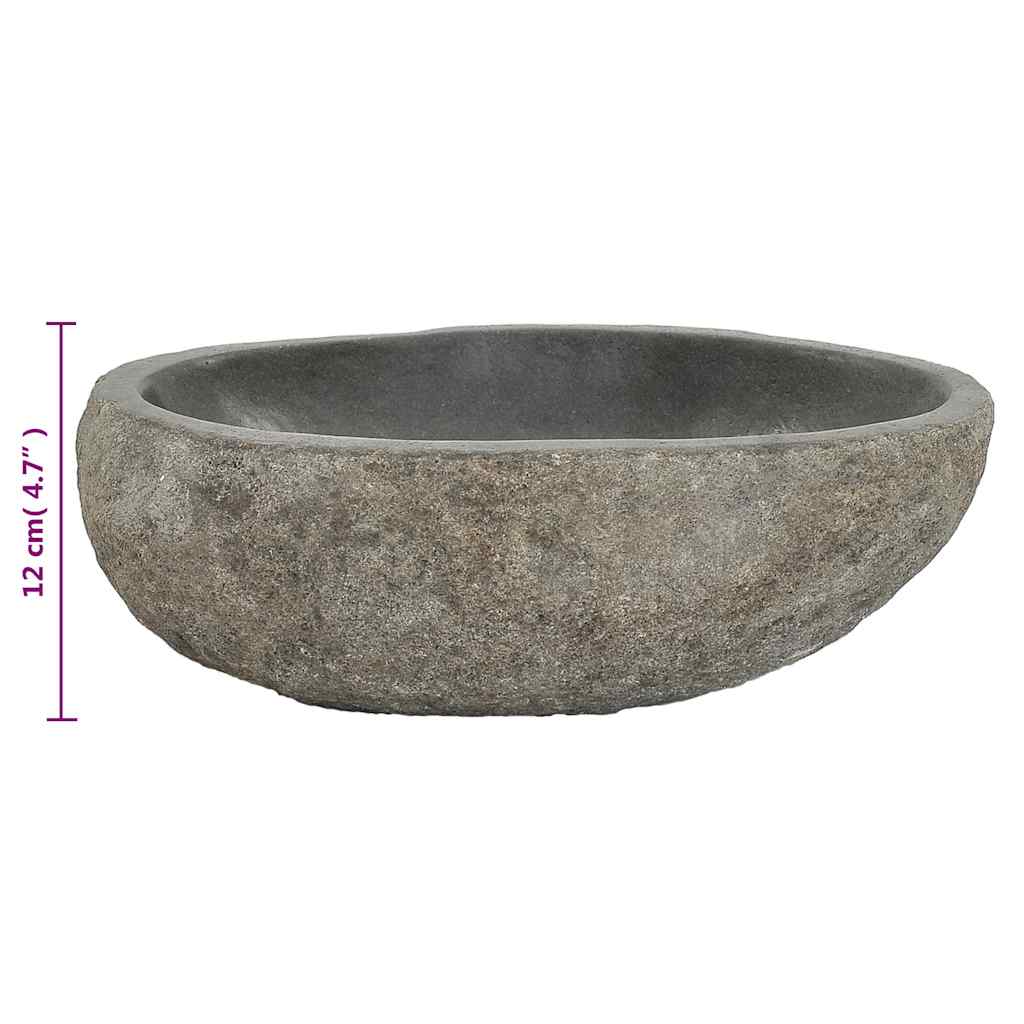 ovális folyami kő mosdókagyló (29-38) x (24-31) cm