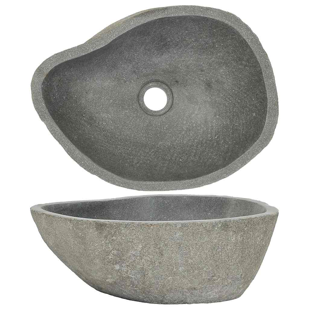 ovális folyami kő mosdókagyló (37-46) x (29-36) cm