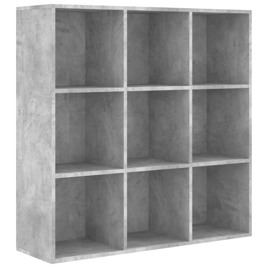 betonszürke szerelt fa könyvszekrény 98 x 29 x 97,5 cm
