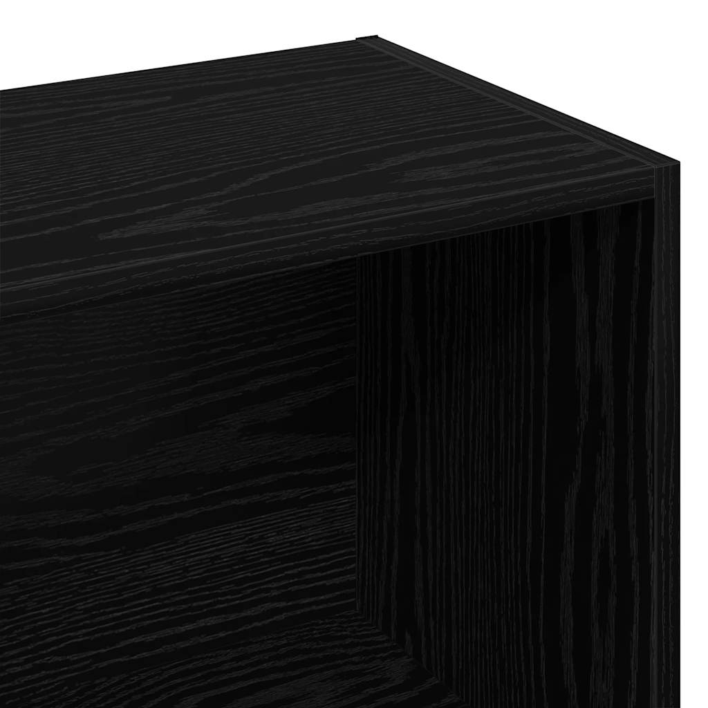 fekete szerelt fa tárolószekrény 60 x 29,5 x 90 cm