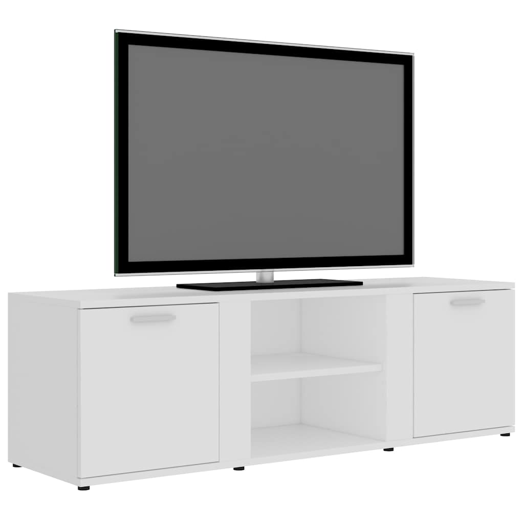 fehér szerelt fa TV-szekrény 120 x 34 x 37 cm