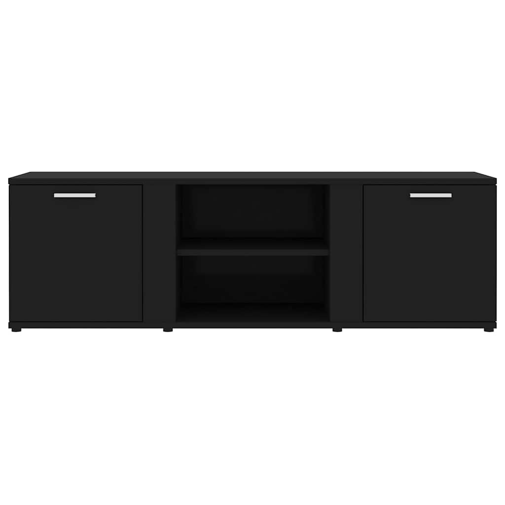 fekete szerelt fa TV-szekrény 120 x 34 x 37 cm
