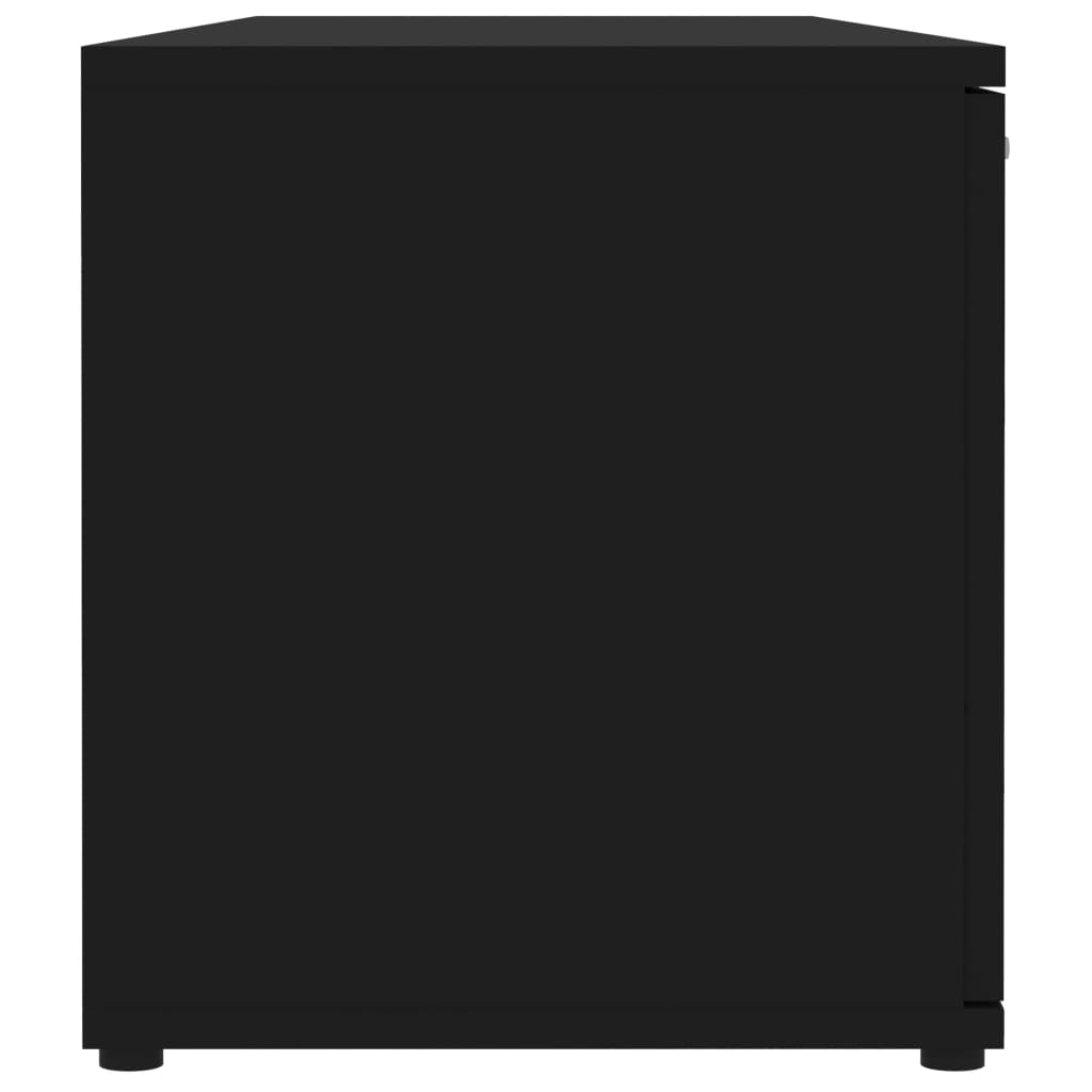 fekete szerelt fa TV-szekrény 120 x 34 x 37 cm