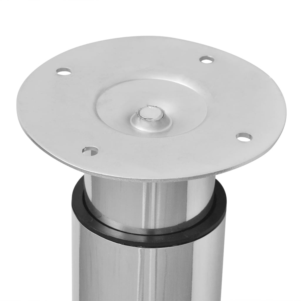 4 db krómszínű teleszkópos asztalláb 710 mm - 1100 mm